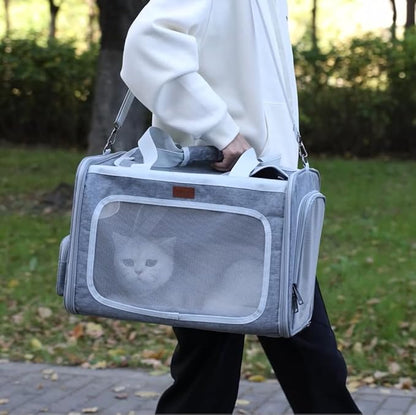 Small Dog Carriers Airline Approved,Blue Cats Travel Bag,Personality,Expandable,Ventilated,Sturdy Pets Carriers Rabbits Bunny Puppies Cage Small Animals Outdoor Carry Kennel