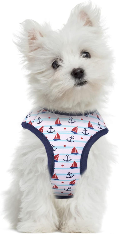 Mile High Life Step in Dog Harness for Small Dogs No Pull, Easy Get on Air Mesh Vest Harness, Adjustable Easy Closures Both Neck and Chest (White, XS Chest 11.4"-16.1")