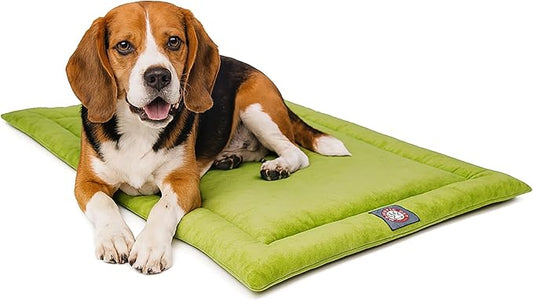 Majestic Pet Orthopedic Memory Foam Dog Crate Mat - Plush Pet Bed Pad for Crates & Kennels | USA Crafted | 36"x23" Villa Apple