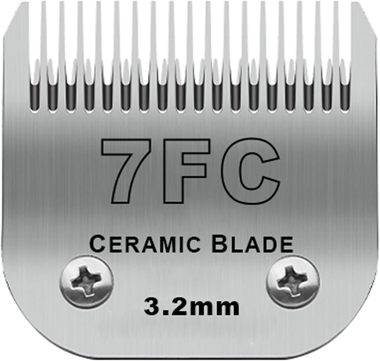 Detachable Pet Dog Clipper Blades, Compatible with Andis Size-7FC Cut Length 1/8"(3.2mm), Most Oster A5, Wahl KM Series Clippers,Made of Ceramic Blade & Stainless Steel Blade