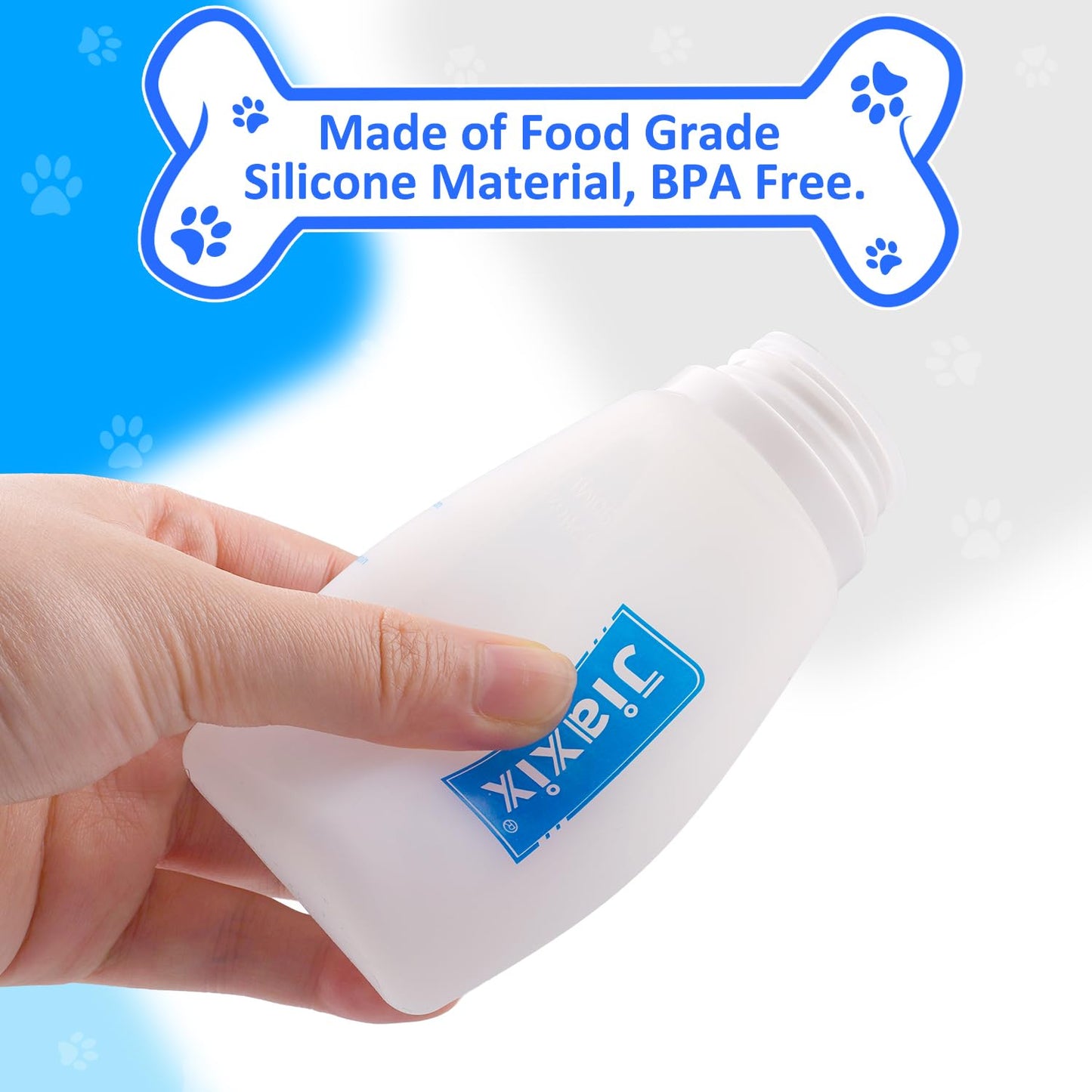 3 Pack Kitten Silicone Bottle Feeding Kit,Nipple & Feeding Kit for Kittens, Reusable Newborn Kitten Supplies, Suitable for Feeding Kitten, Puppy, Rabbit,Hamster (Blue, Medium)