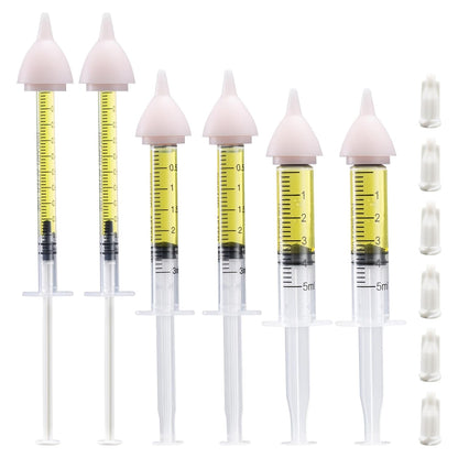 Pet Nursing Bottle, Nursing Bottle Kits, Kitten Bottle Feeding Kit, Nursing Bottle Kits for Feed Puppy & Kitten Milk, Fit for Kittens, Puppies, Rabbits, Squirrels, 4 * Pet Feeding Nipple