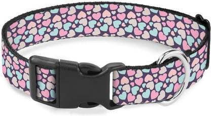 Pink Blue Love Heart Dog Collar Cat Big Neck Collars Soft for Small Extra Large Heavy Duty Pet Dogs