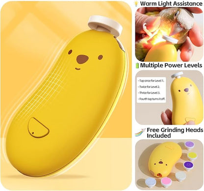 MANON ROSA Bird Nail Grinder, Bird Beak Grinder- Safe and Quiet Bird Nail Care Tool, Complete Grooming Kit for Parrots Conures Cockatiels Finches Parakeets, Premium Beak Maintenance (White)