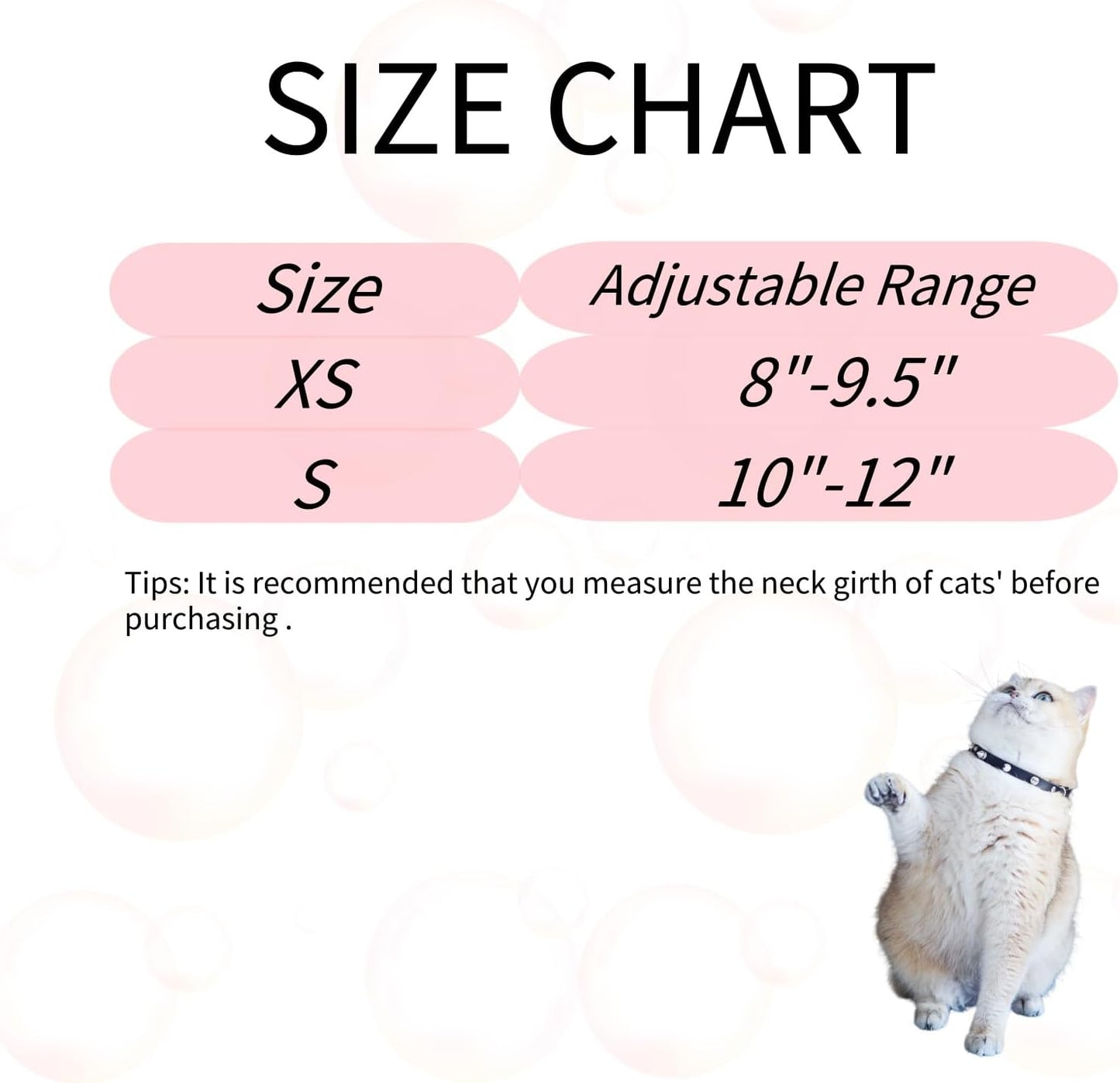 Spiked Cat Collar with Bells, Breakaway Genuine Leather Protective Collar for Kitty, Studs Spikes Punk Style Adjustable for Girl Boy Kittens Small Bunny Rabbit, 10"-12" Red