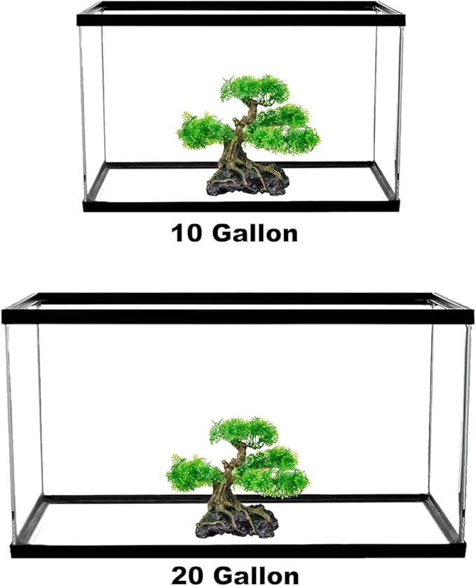 UNEAK - Aquarium Bonsai Tree Plant Fish Tank Decorations Medium/Large Resin Plastic Artificial Plants Flower Ornament Beta Goldfish Decoration Ornaments Freshwater & Saltwater Décor