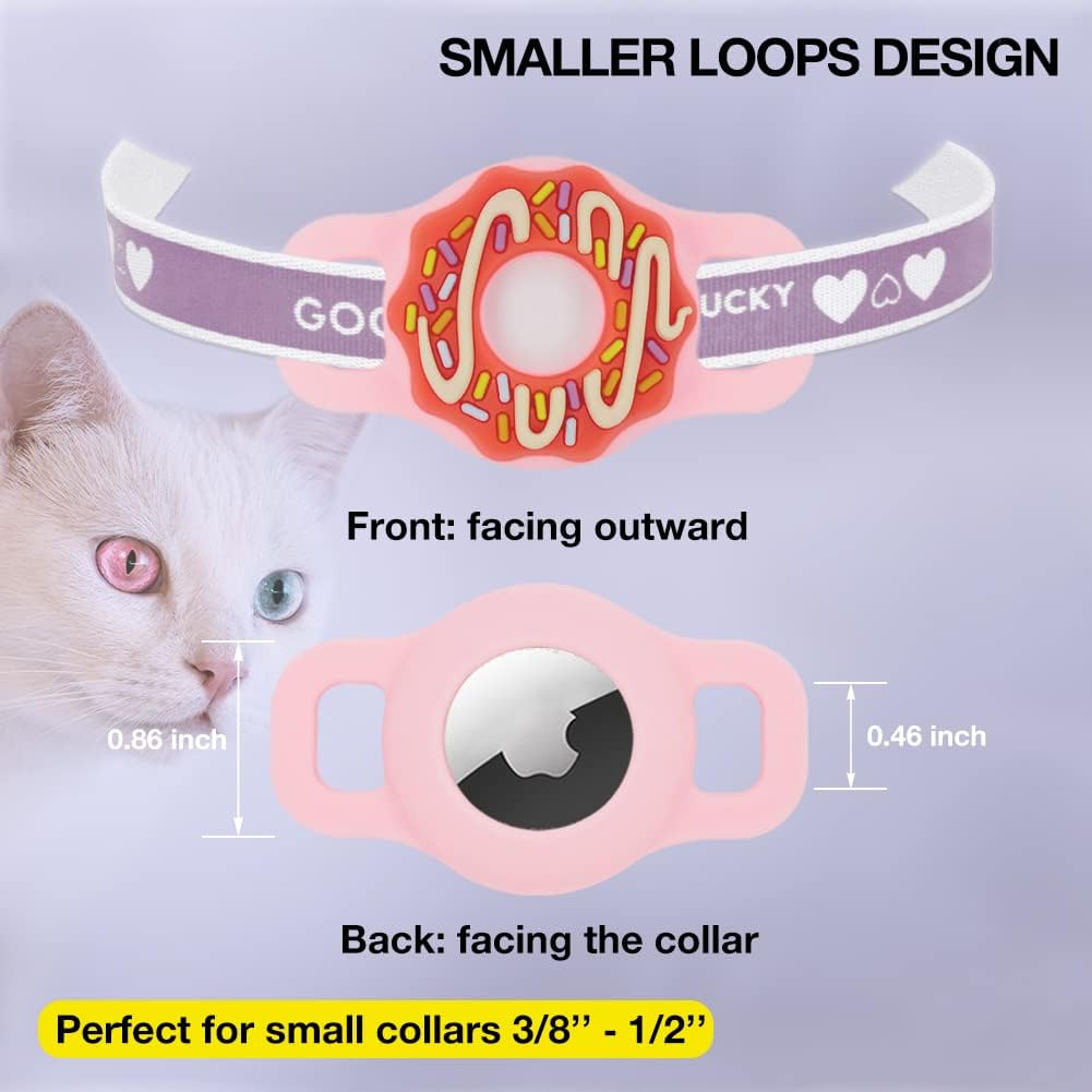 Cat Collar Holder for Airtag, Cat & Small Dog Harness Case for Air Tag