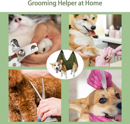 Dog Grooming Hammock for Trimming Nails and Ear/Eye Care, Sling for Grooming with Nail Clipperse