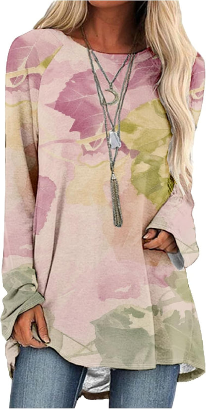 MARSVOVO Women Novelty Graphic Plus Size Sweater Crewneck Long Sleeve Cute Printed Loose Fit Casual Fall Sweaters Top