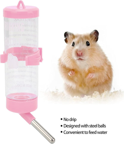 Hamsters Water Bottle, Automatic No Drip Hanging Water Feeder Dispenser for Small Animals Guinea Pig Rat Rabbit Dwarf Gerbil Chinchilla(250ML)