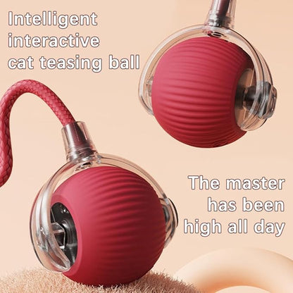 2 Packs Interactive Cat Toy,Electric DogBall Toy,Cat Toys For Indoor Cats,Chewie Viral Dog Ball,Adjustable Sports Rolling Toy,Electric Rolling Ball Christmas Birthday Gift for Pets.(Red&Green)
