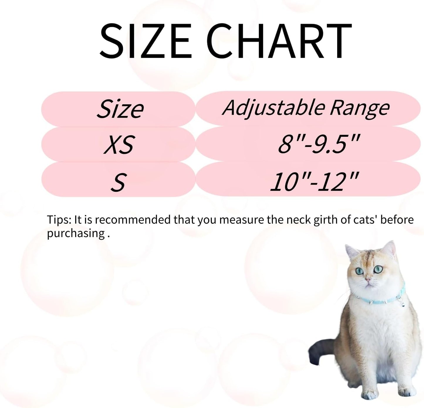 Spiked Cat Collar with Bells, Breakaway Genuine Leather Protective Collar for Kitty, Studs Spikes Punk Style Adjustable for Girl Boy Kittens Small Bunny Rabbit, 8"-9.5" Blue