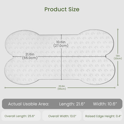 Dog Food Mat Anti-Slip Silicone Dog Bowl Mat Thicker Pet Placemat Waterproof Cat Feeder Pad with Raised Edge Puppy Kitten Feeding Mats Suitable Small Medium-Sized Dogs Cats Eating Tray