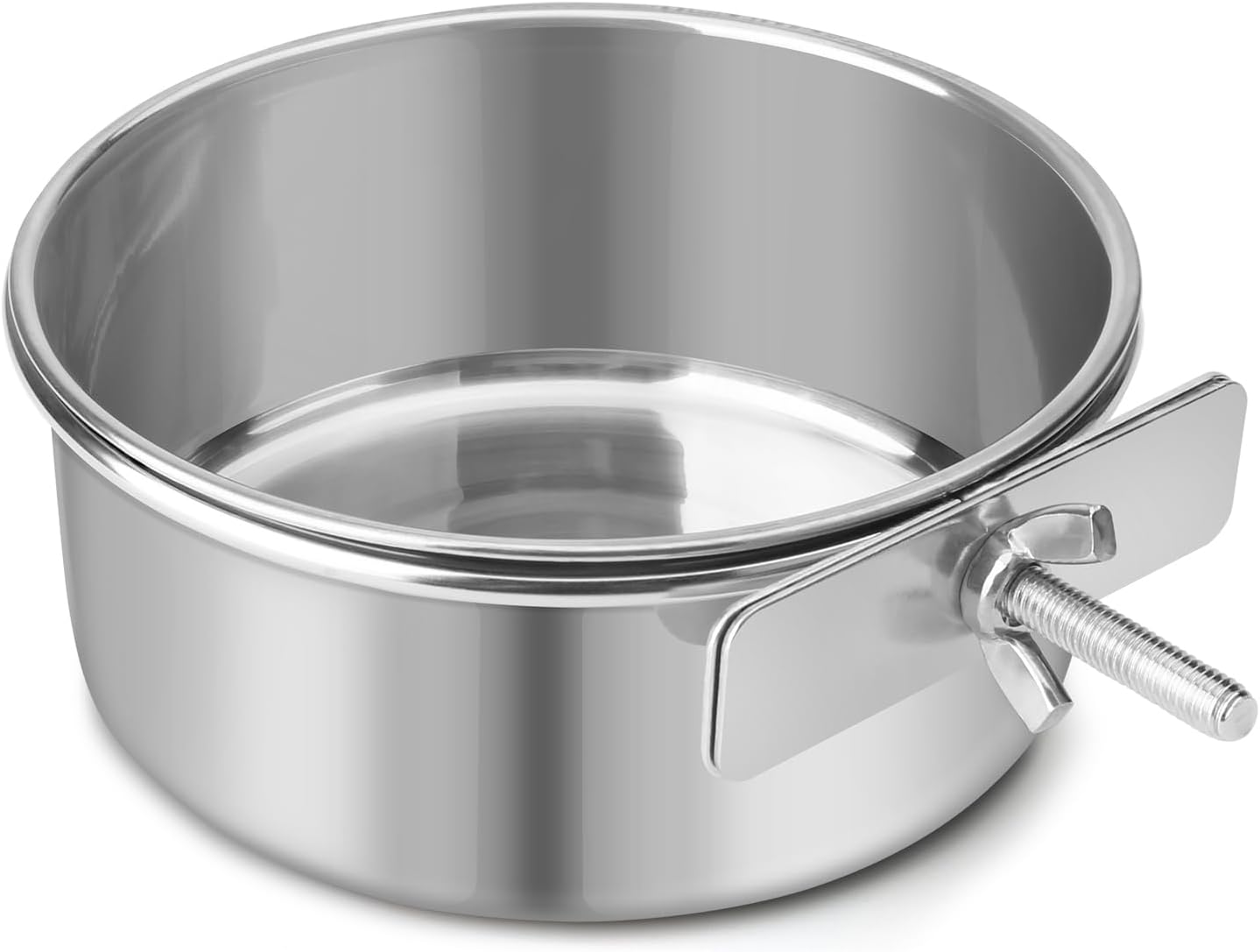 Dog Bowl Stainless Steel Pet Hanging Food Water Bowl Cage Feeding Cup Feeder for Dogs Cats Rabbits Birds Small Animal (Medium)