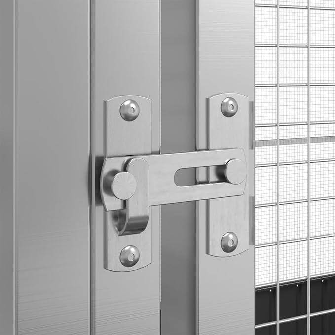 Galvanized Steel Large Flight King Bird Cage with Extension, Steel Outdoor Aviary, Outdoor Indoor Large Bird Cage Aviary Pet House for Cockatiels African Parakeets, 410.4"x42.1"x83.5",-308