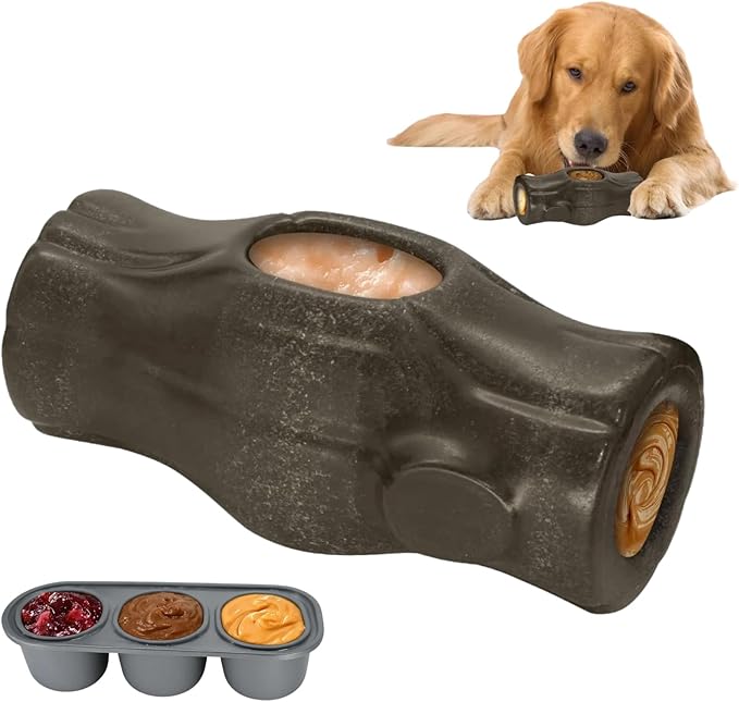 Interactive Dog Toys for Aggressive Chewers - Frozen Treat Toys, Dog Puzzle Toys with Frozen Mold - Best Durable Enrichment Toys to Keep Dogs Busy, Safe Chew Toys for Large/Medium Breeds