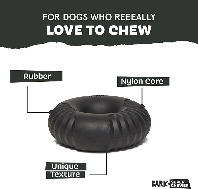 Barkbox Super Chewer Tough Dog Chew Toys for Aggressive Chewers, Dental Stimulating (Radius - Large)