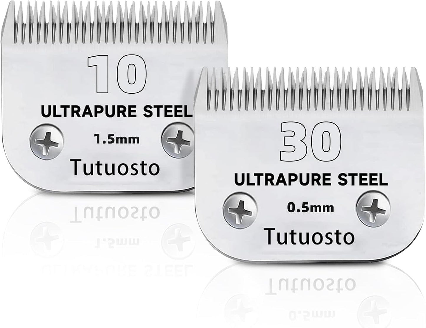 Clipper Blades Pet Grooming Clipper Replacement Blades Detachable Blade Compatible with andis/wahl/Oster Dog Clippers (10#&30#)