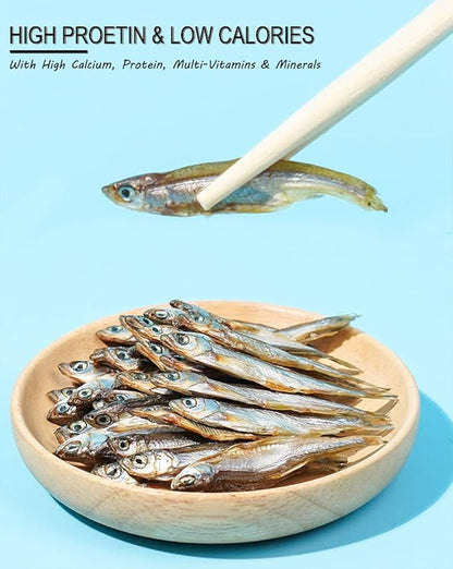 7 OZ Dried River Fish - 100% Natural Food for Turtles, Terrapins, Cats, Reptiles, Large Tropicals,Rodents