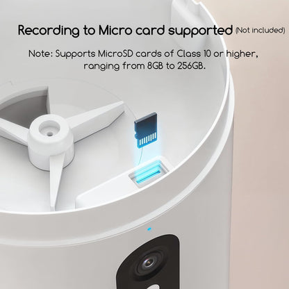 Faroro Automatic Cat Feeder with Camera, 3MP HD Video with Night Vision, 5G WiFi Cat Feeder Automatic with APP Control, 2-Way Audio, Low Food Sensor, Motion Alerts for Cats and Dogs