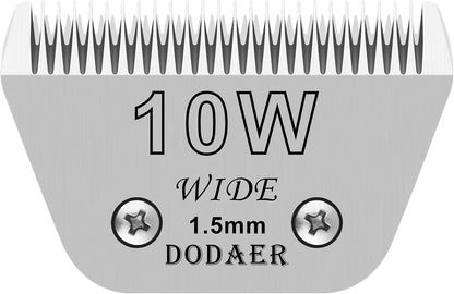 10W Detachable Dog Grooming Wide Blades,Compatible with Andis,Oster A5,Wahl KM10 Series Clippers,Cut Length 1/16”(1.5mm)