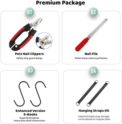 Guzekier Pet Dog Grooming Hammock Harness for Cats & Dogs, Dog Sling for Grooming, Dog Hammock Restraint Bag with Nail Clippers/Trimmer, Nail File, Pet Comb,Ear/Eye Care