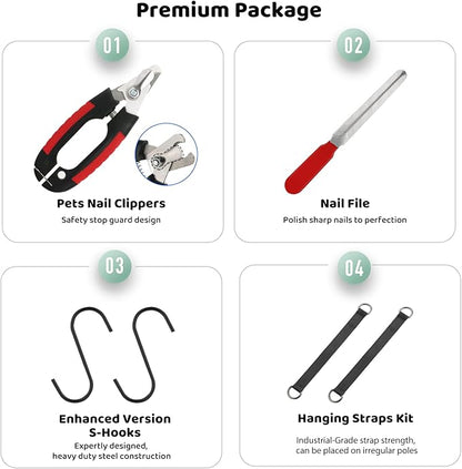 Guzekier Pet Dog Grooming Hammock Harness for Cats & Dogs, Dog Sling for Grooming, Dog Hammock Restraint Bag with Nail Clippers/Trimmer, Nail File, Pet Comb,Ear/Eye Care