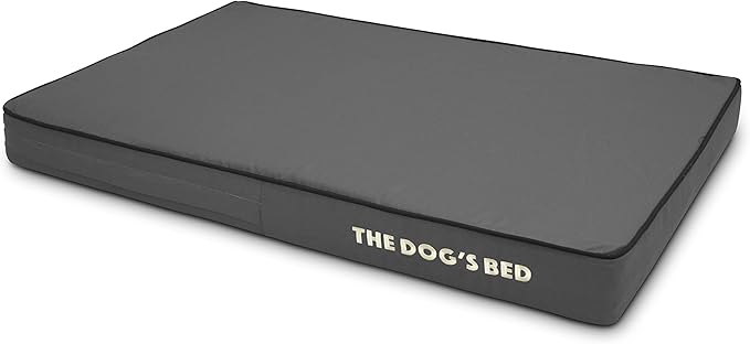 The Dog’s Bed Orthopedic Memory Foam Dog Bed, Medium Grey & Black, Waterproof, Supportive Dog Bed with Replaceable Covers