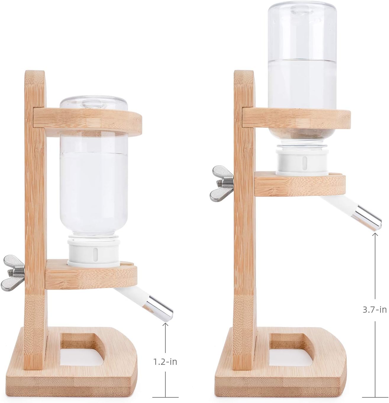 Niteangel Water Bottle with Stand for Syrian Dwarf Hamsters Gerbils Mice Rats Degus Small pet Rodents(White)