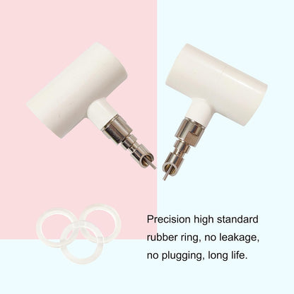 Threaded Stainless Steel Rabbit Water Nipples Automatic PVC Tees Rodent Waterering System Reusable Animal Breeding Supplies (6PCS)