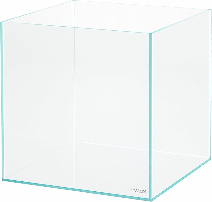 LANDEN 15.6 Gallon Cube Rimless Low Iron Aquarium Tank,15.7" L × 15.7" W × 15.7" H (40cm x 40cm x 40cm) 6mm Thickness with Nano Foam Leveling Mat Included