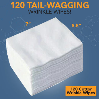 NOVEHA 240PCs - Wrinkle XL Wipes for Dogs | Wipes for Bulldog, French Bulldog, Pug, English Bulldog – Wipes for Multiple Areas Removes Dirt, Wrinkles, Folds, Tear Stain, Tail Pockets & Paws (2Pack)