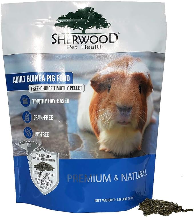 Sherwood Pet Health Adult Guinea Pig Food - Free Choice Timothy Pellet-4.5lbs