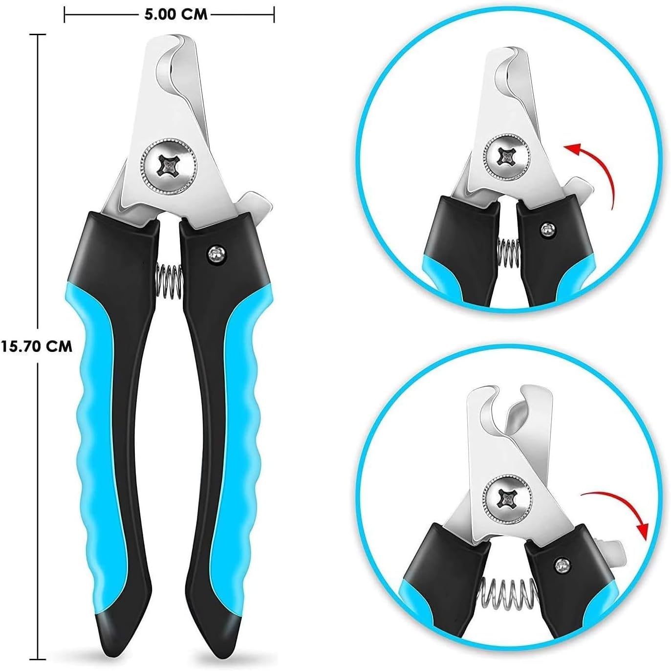 5-in-1 Pet Grooming Kit: Deshedding Rake, Nail Clipper, Grooming Gloves & Massage Brush for Dogs and Cats (Nail Clipper Set)