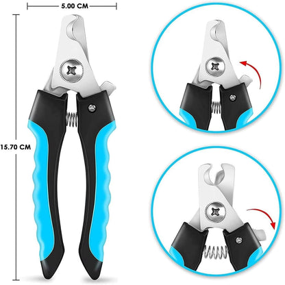 5-in-1 Pet Grooming Kit: Deshedding Rake, Nail Clipper, Grooming Gloves & Massage Brush for Dogs and Cats (Nail Clipper Set)