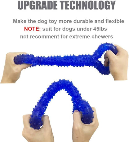 Durable Dog Chew Toys 13 Inch Bone Shape Extra Large Dog Toys with Convex Design Strong Tug Toy for Aggressive Chewers Medium and Large Dogs Tooth Cleaning
