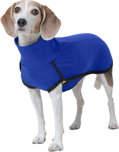 ROZKITCH Fleece Dog Sweaters for Small Dogs Male Female, Pet Windproof Warm Cold Weather Jacket Vest Cozy Jumpsuit Apparel Outfit Clothes for Walking Hiking Travel Sleep Blue XXS