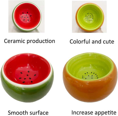 Hamiledyi 2PCS Hamster Bowl,Ceramic Food Water Feeding Dish for Guinea Pigs Gerbil Mouse Rat Chinchilla Hedgehog Sugar Glider