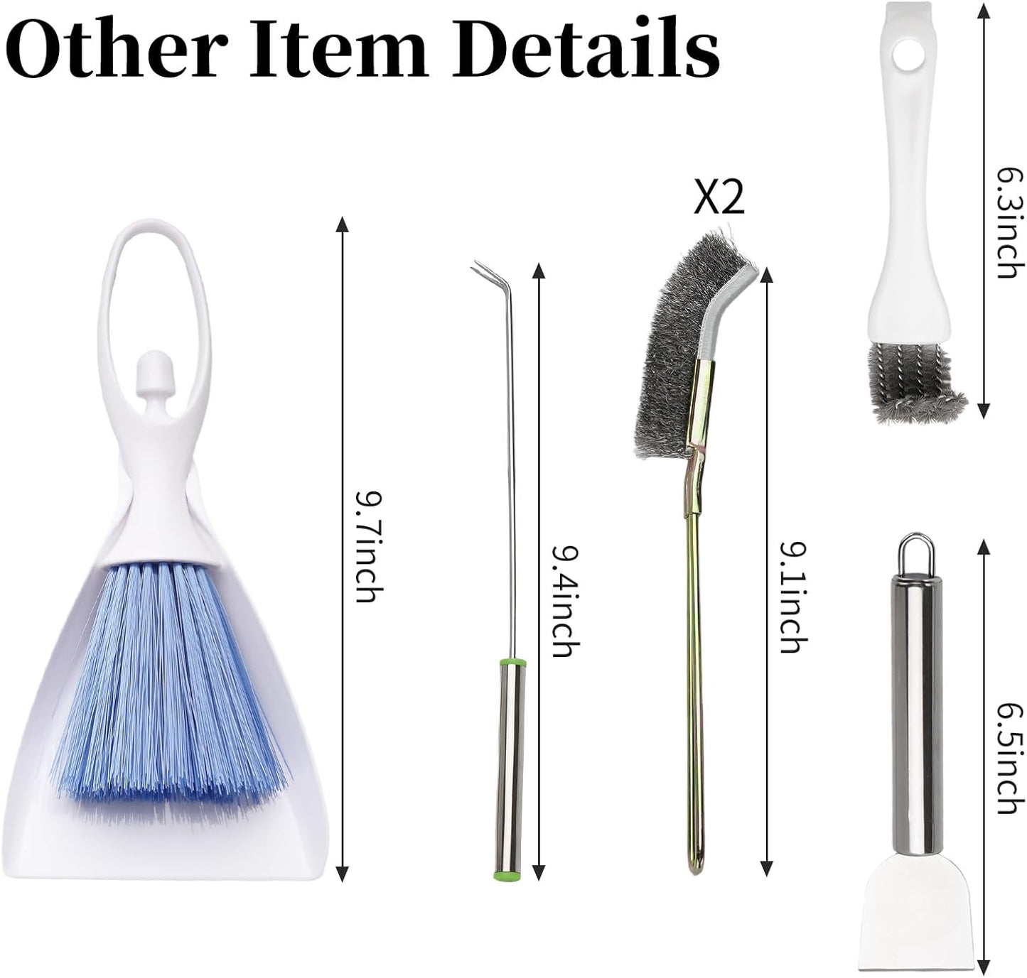 Plus tard 6 Pcs Bird Cage Cleaner Kit, Poop Off Bird Poop Remover, Bird Cage Cleaner Accessories, Complete Cleaning Solution for Birds and Small Pets