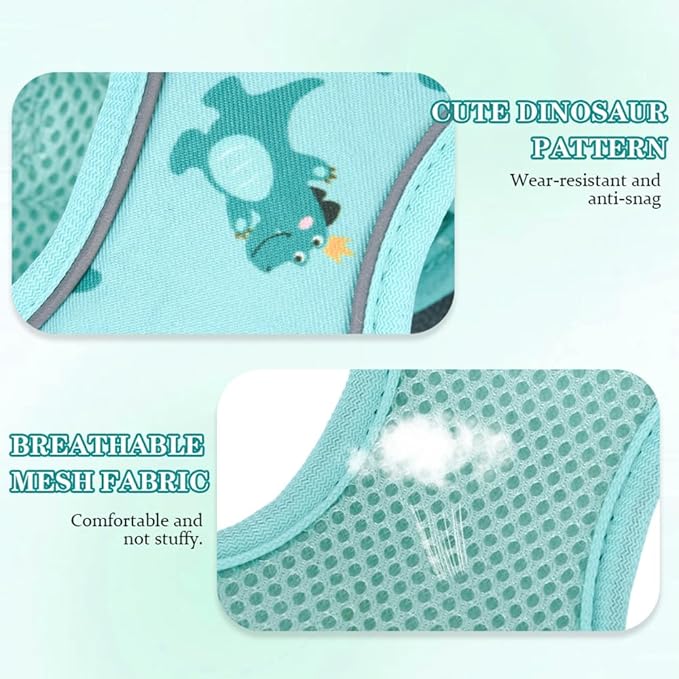 Step in Dog Harness and Leash Set, Flower Adjustable Easy Walk Puppy Harnesses, Soft Mesh No Pull Pet Vest Harness for Small Medium Dogs(Green, S)