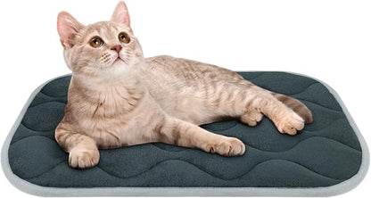 furrybaby Dog Bed Mat Flat Crate Mat with Anti-Slip Bottom Machine Washable Pet Kennel Pad for Dog Sleeping (XS 22x13'', Grey Mat)