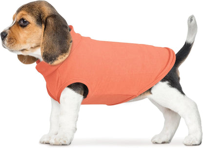 FUAMEY Dog Fleece Vest for Small Dogs,Warm Stretchy Dog Sweatshirts Pullover with Leash Hole Dogs Sweater Soft Pet Turtleneck Cozy Pet Vest Lightweight Sleeveless Orange XS