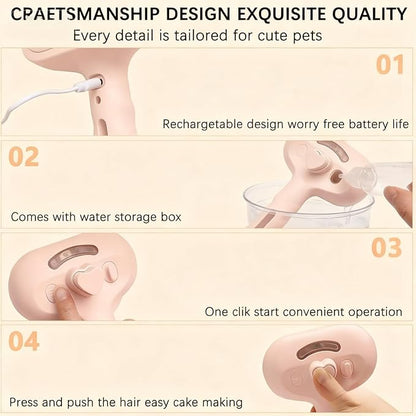 Pet Steam Brush for Cats and Dogs, 3 In 1 Steamy Cat Brush with Release Button and Tank, Anti-Static Pet Spray Hair Removal Comb, Rechargeable Dog Steam Comb for Furry (Pink)