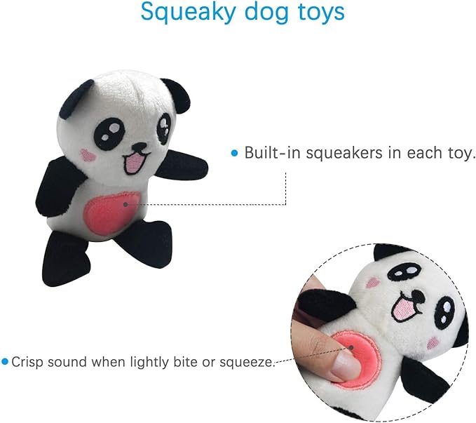 LEGEND SANDY Squeaky Plush Dog Toy Pack for Puppy, Small Stuffed Puppy Chew Toys 12 Dog Toys Bulk with Squeakers, Cute Soft Pet Toy for Small Medium Size Dogs