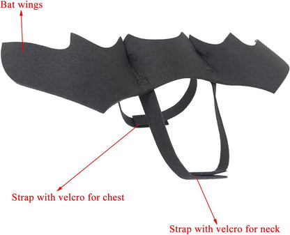 Pet Cat Bat Wings for Halloween Party Decoration, Dog Cosplay Bat Costume,Puppy and Cat Dress Up Accessories (Black, Large)