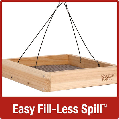 Nature's Way Bird Products CWF3 Cedar Platform Tray Bird Feeder 12" x 12" (Pack of 4)