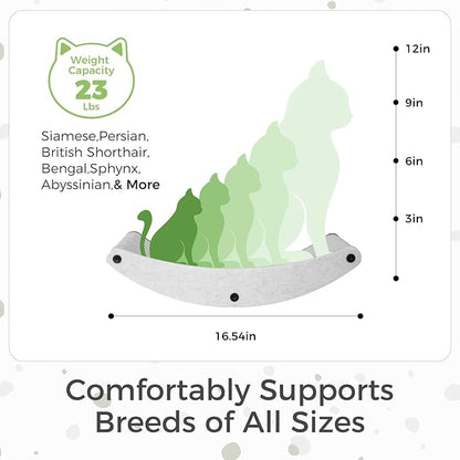 Cat Wall Shelves Stable Wall-Mounted Cats Shelves and Perches - 3-in-1 Cat Playground Furniture Set for Climbing Resting - Suitable for Small to Large Indoor Cats (Beige)