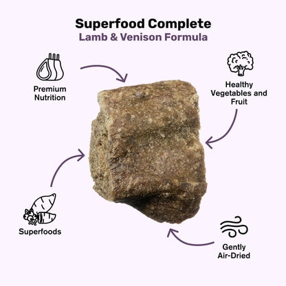BADLANDS RANCH - Superfood Complete, Air-Dried Adult Dog Food - High Protein, Zero Fillers, Superfood Nutrition by Katherine Heigl (64 oz., Lamb & Venison)