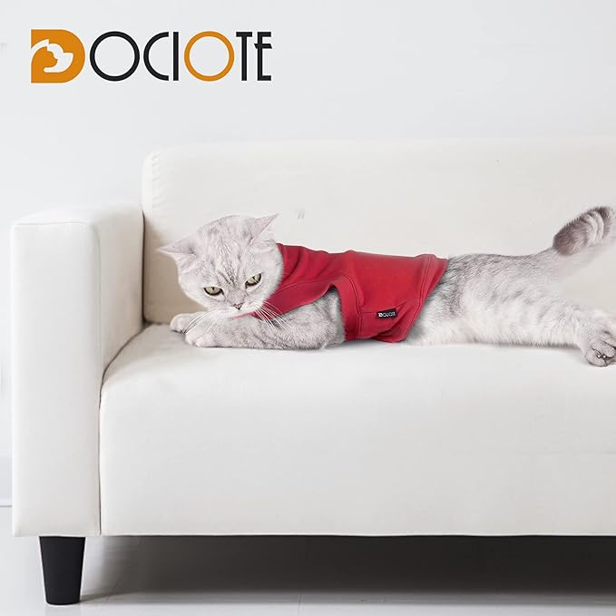 Soft Fleece Dog Sweatshirt - Warm Sweaters for Small Medium Dogs Cats Cold Weather - Cat Pullover Stretchy Hoodie Easy On - Comfortable Winter Clothes Pet Vest for Doggie