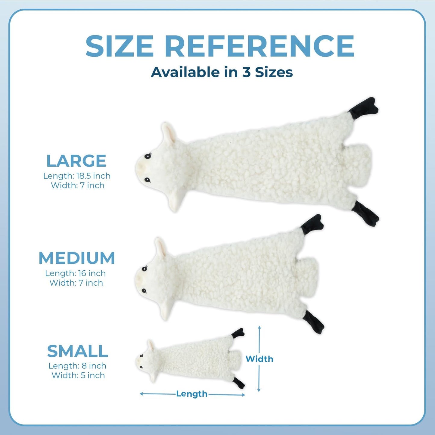 Best Pet Supplies Squeaky Dog Toys with Soft Durable Fabric for Small, Medium and Large Pets Interactive Toy for Indoor Play, Supports Active Biting and Play - Sheep, Small